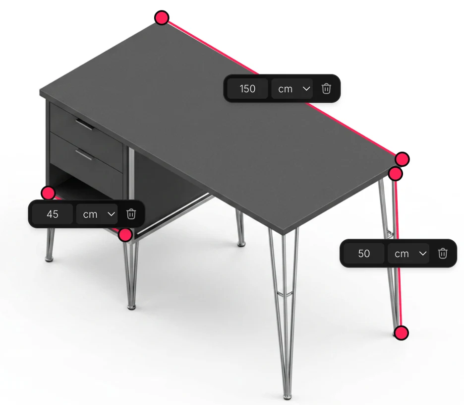 Set the real measurements