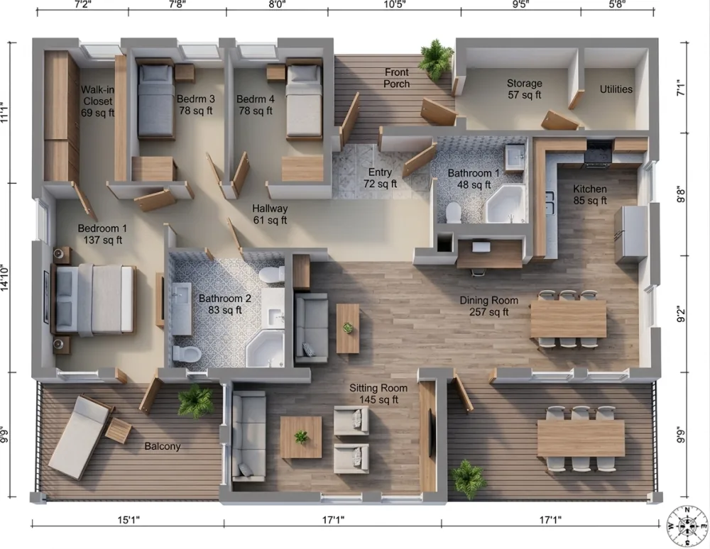 AI Floorplan to 3D