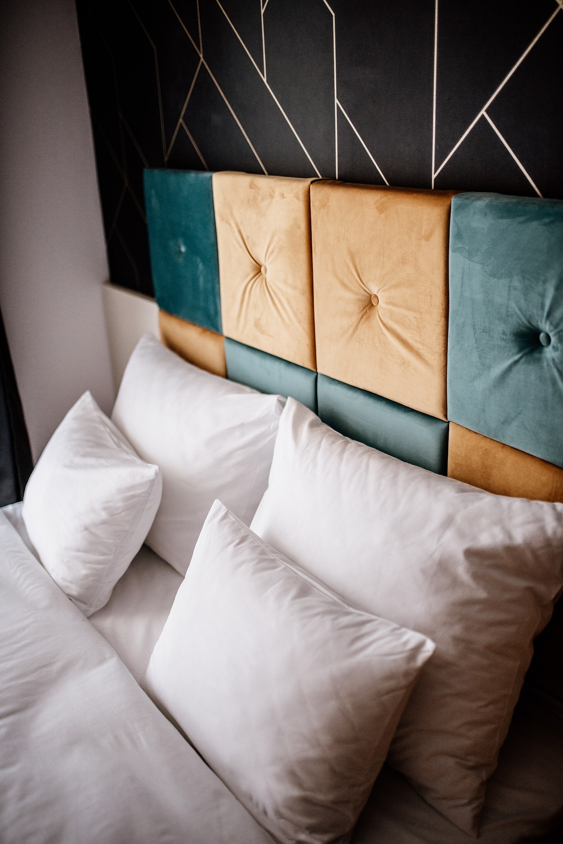 A styled bedroom in a short-term rental, warm and photograph-ready