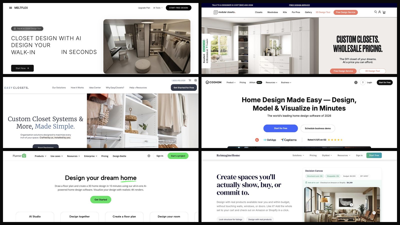 Best AI Closet Design Tools in 2026: 7 Picks